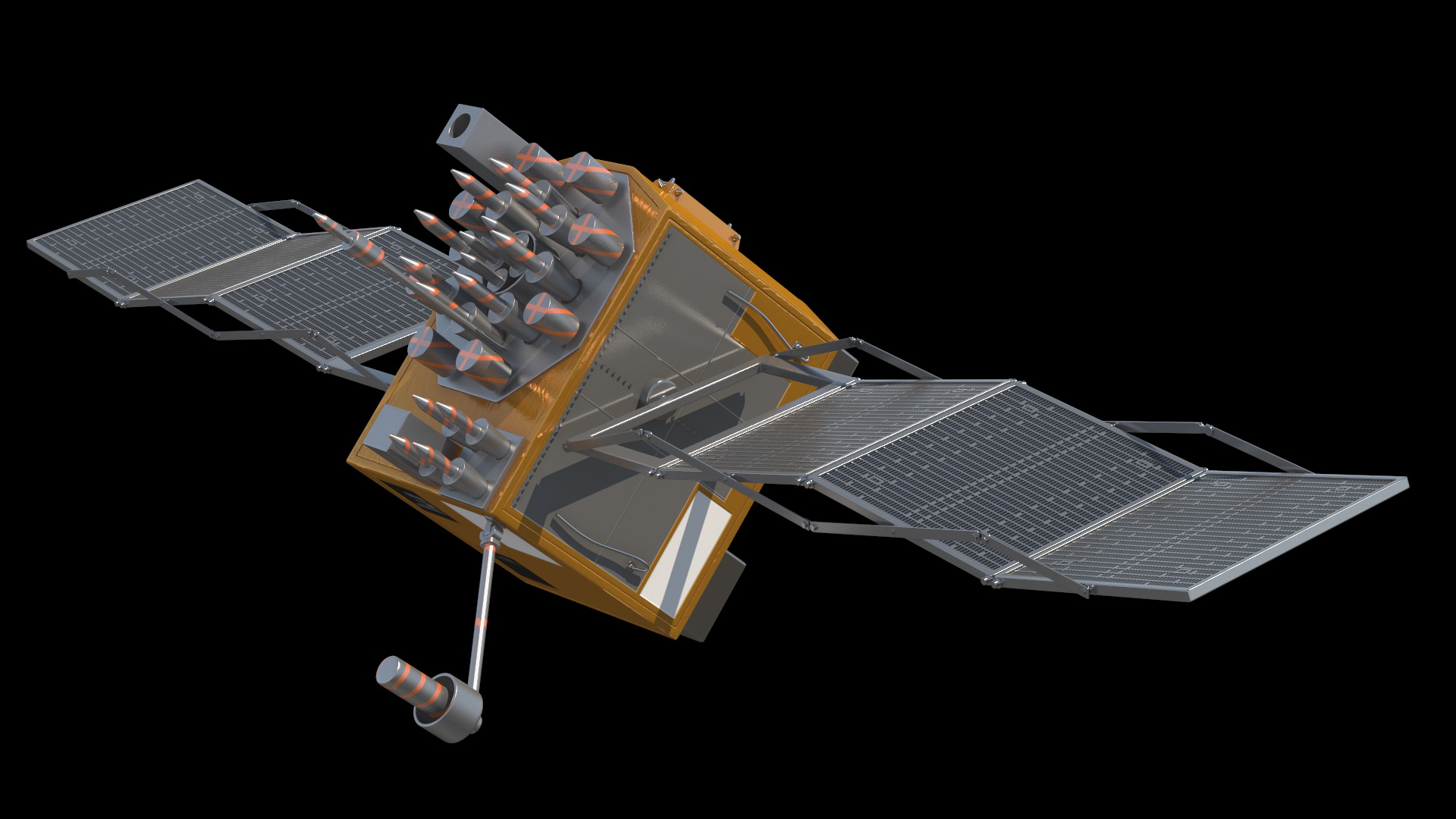 3D GPS Satellite Block IIF model