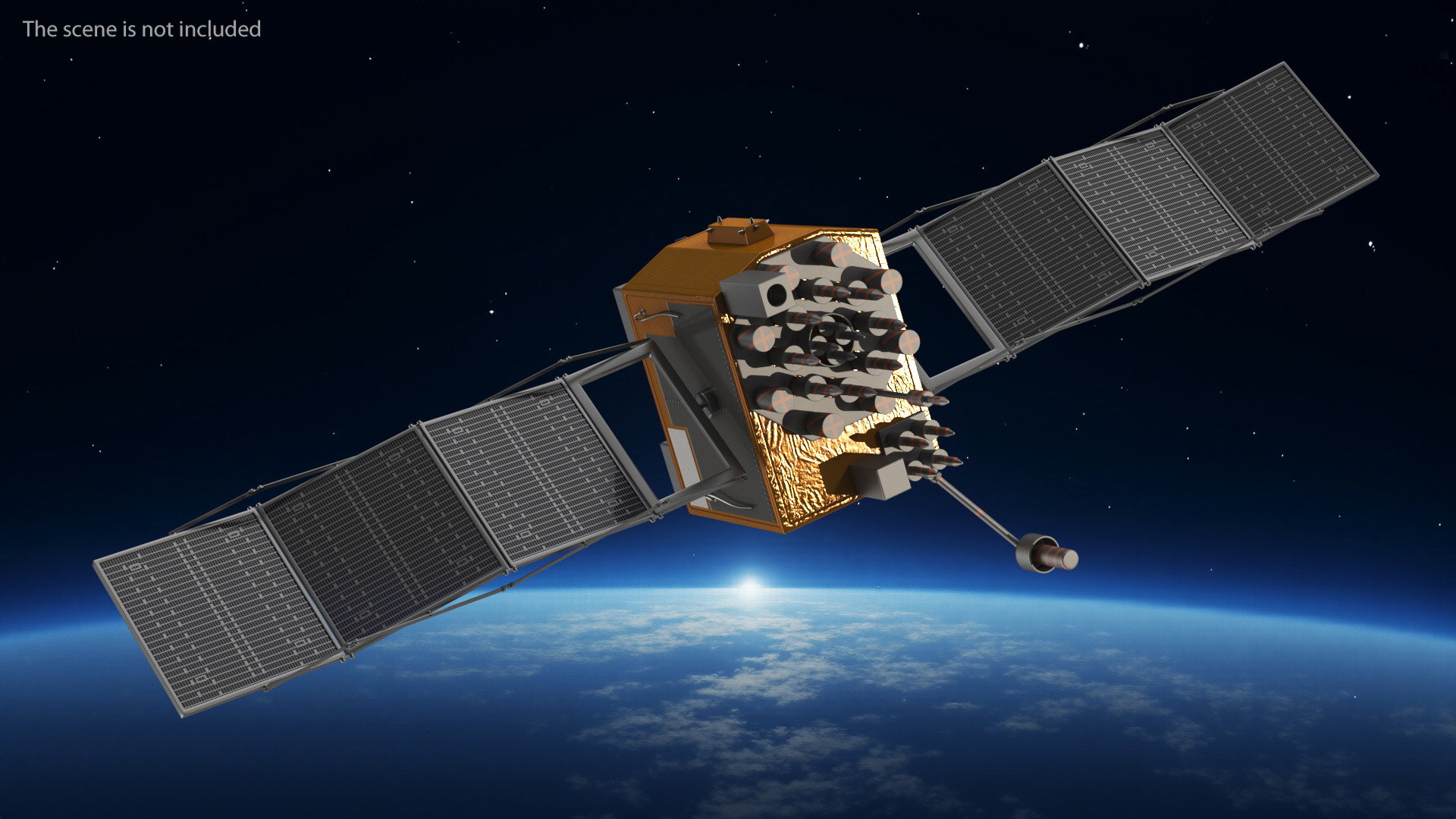 3D GPS Satellite Block IIF model