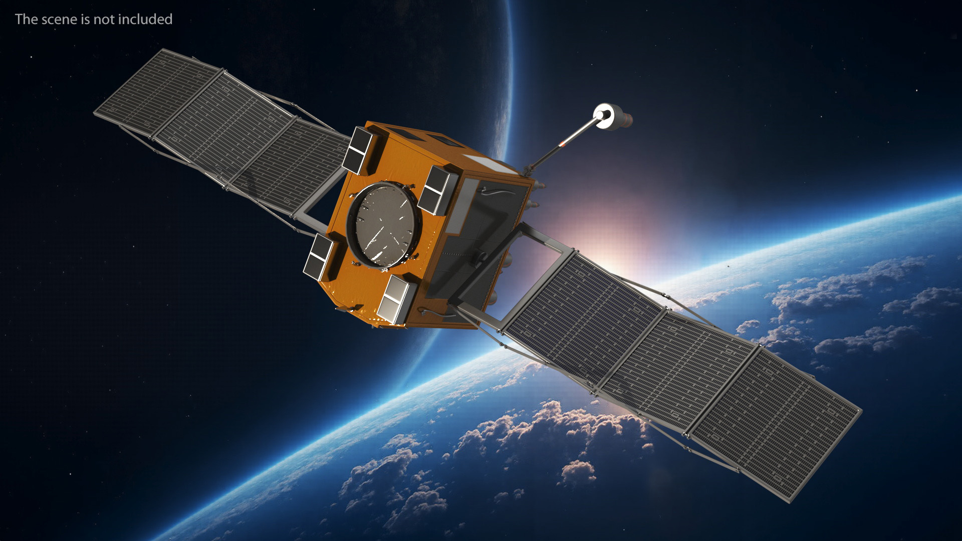 3D GPS Satellite Block IIF model
