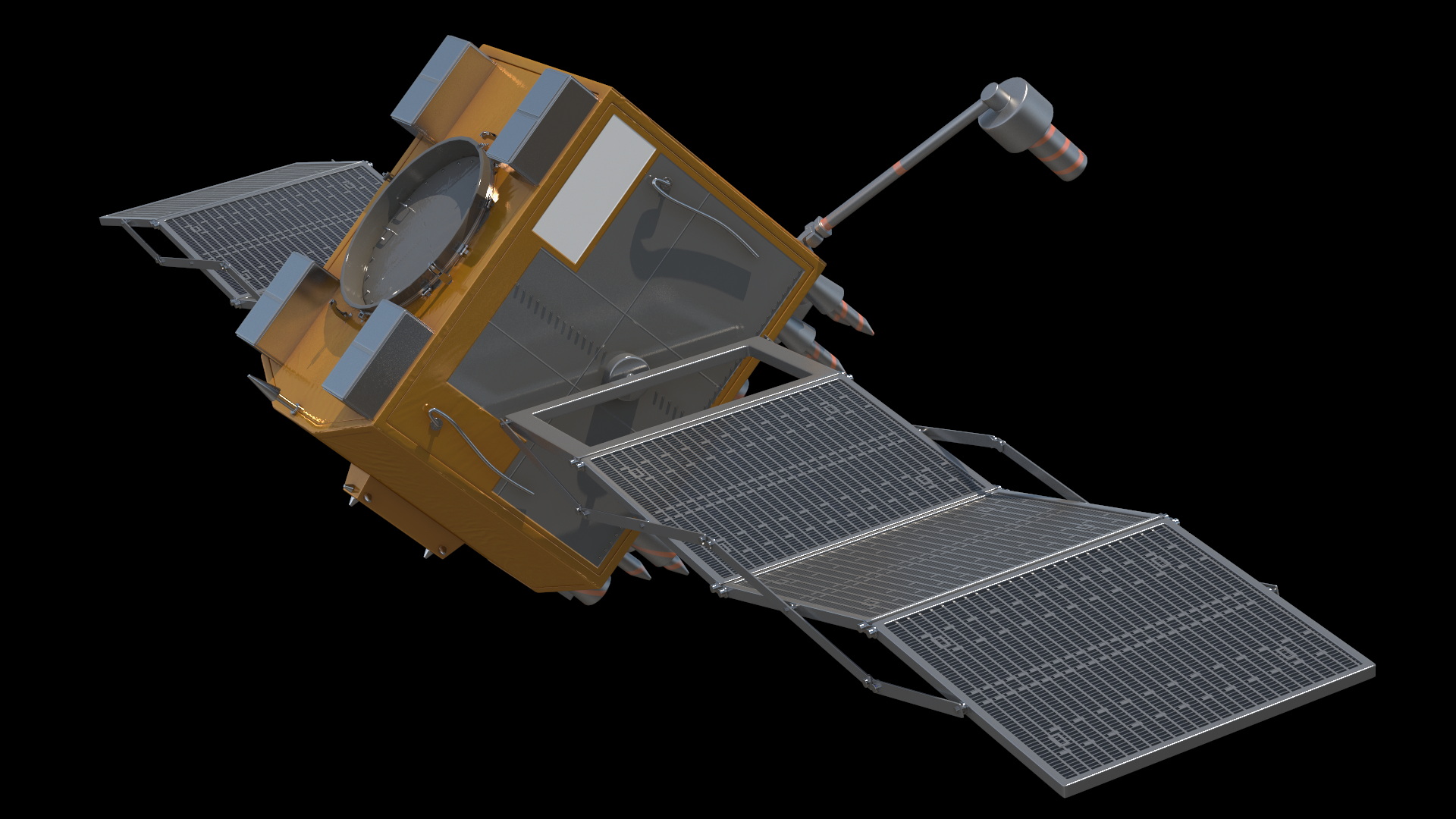 3D GPS Satellite Block IIF model
