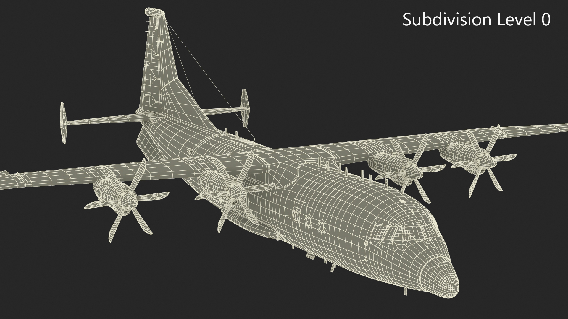 Military Turboprop Transport Aircraft 3D