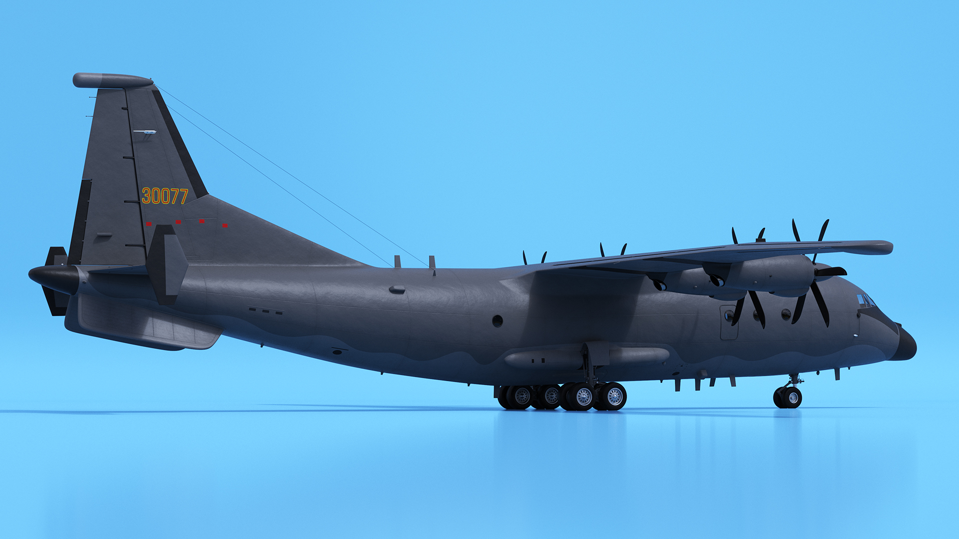 Military Turboprop Transport Aircraft 3D