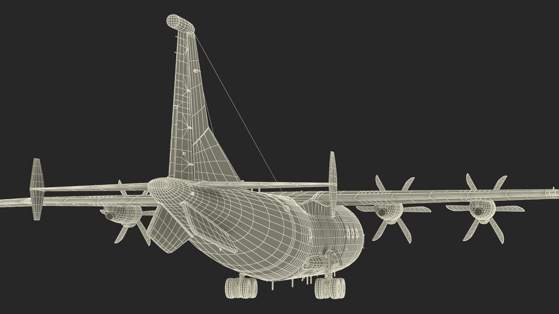 Military Turboprop Transport Aircraft 3D