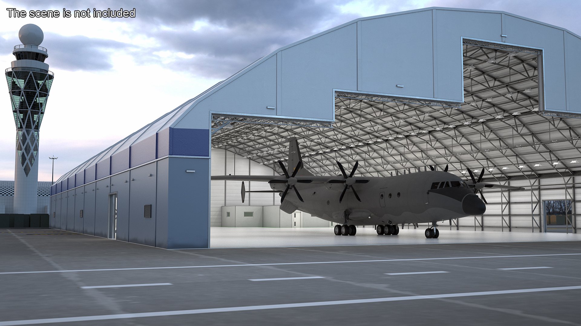 Military Turboprop Transport Aircraft 3D