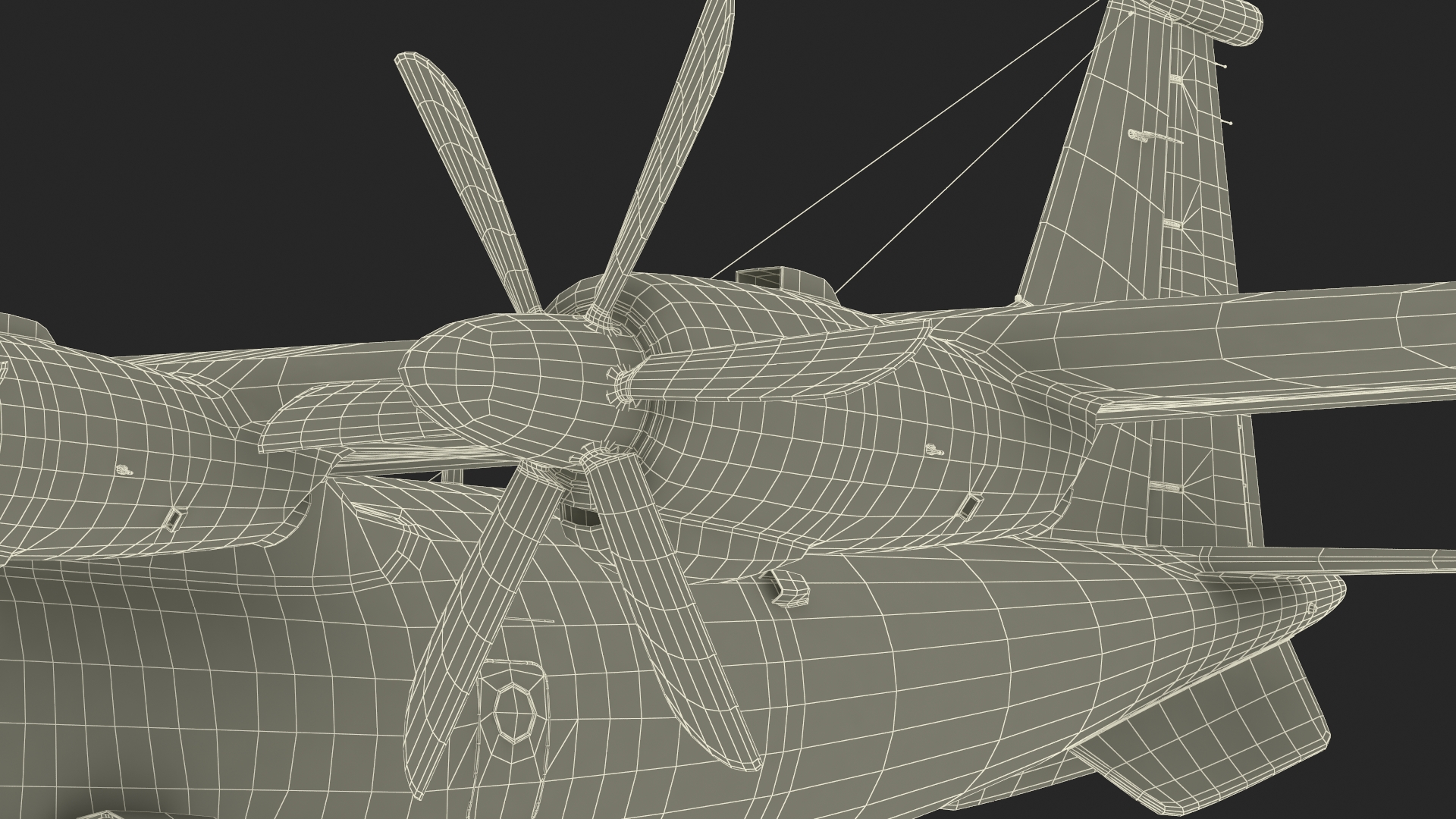 Military Turboprop Transport Aircraft 3D