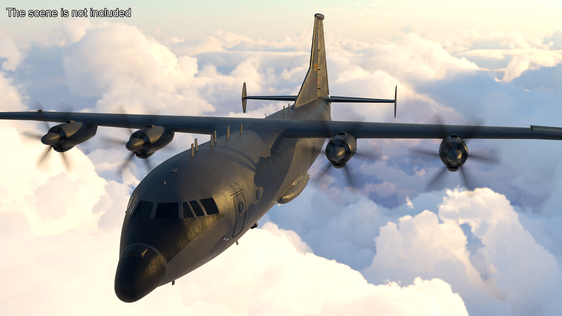 Military Turboprop Transport Aircraft 3D
