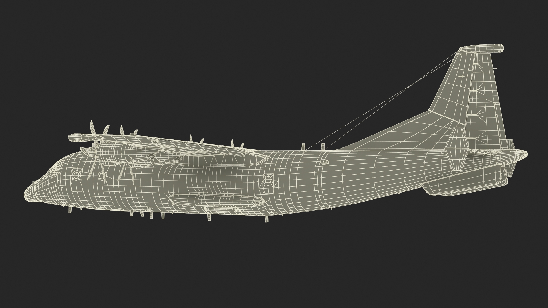 Military Turboprop Transport Aircraft 3D