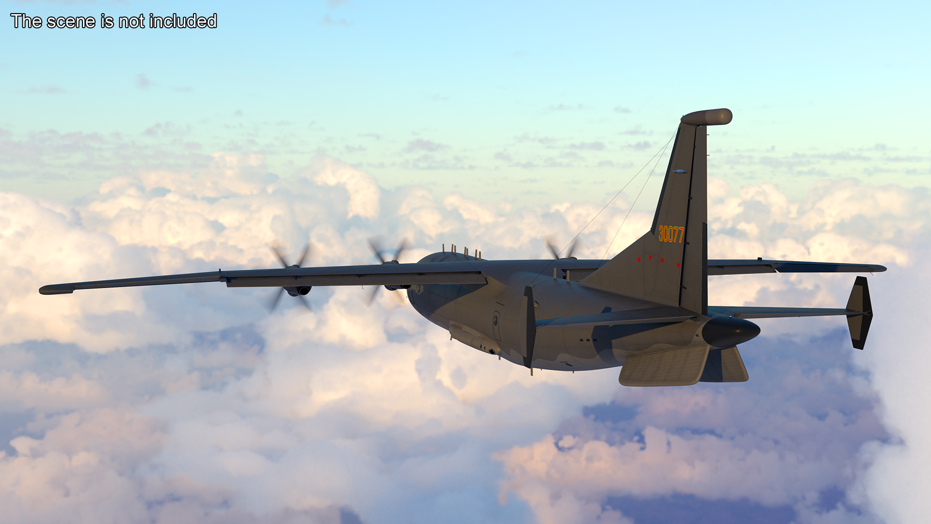 Military Turboprop Transport Aircraft 3D