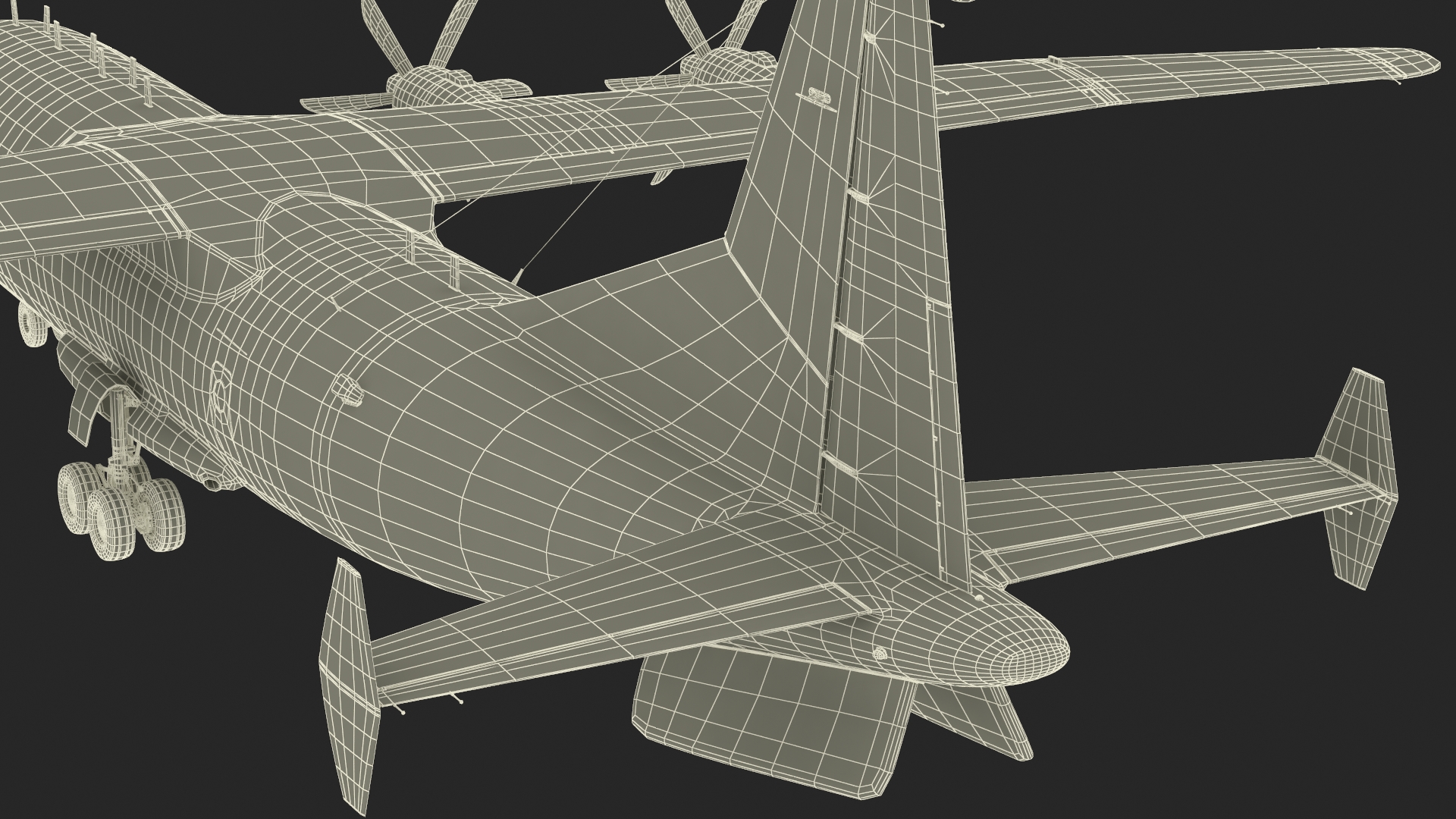 Military Turboprop Transport Aircraft 3D