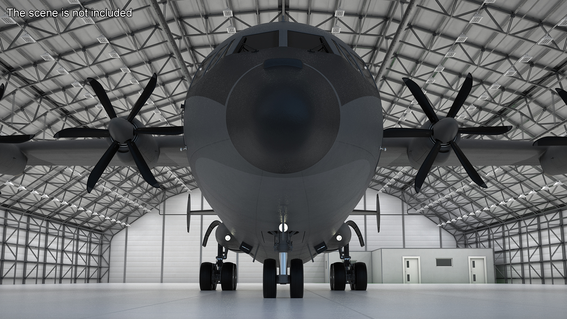 Military Turboprop Transport Aircraft 3D