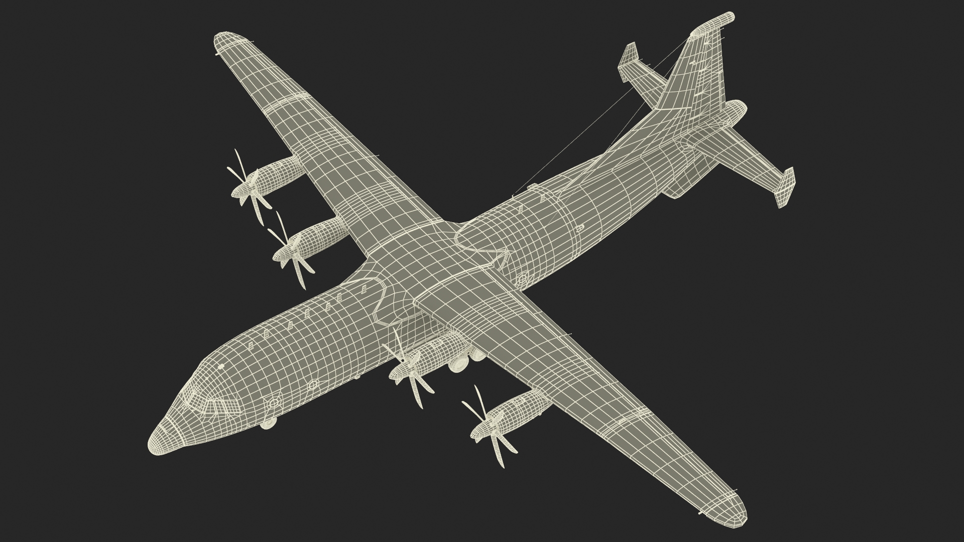 Military Turboprop Transport Aircraft 3D