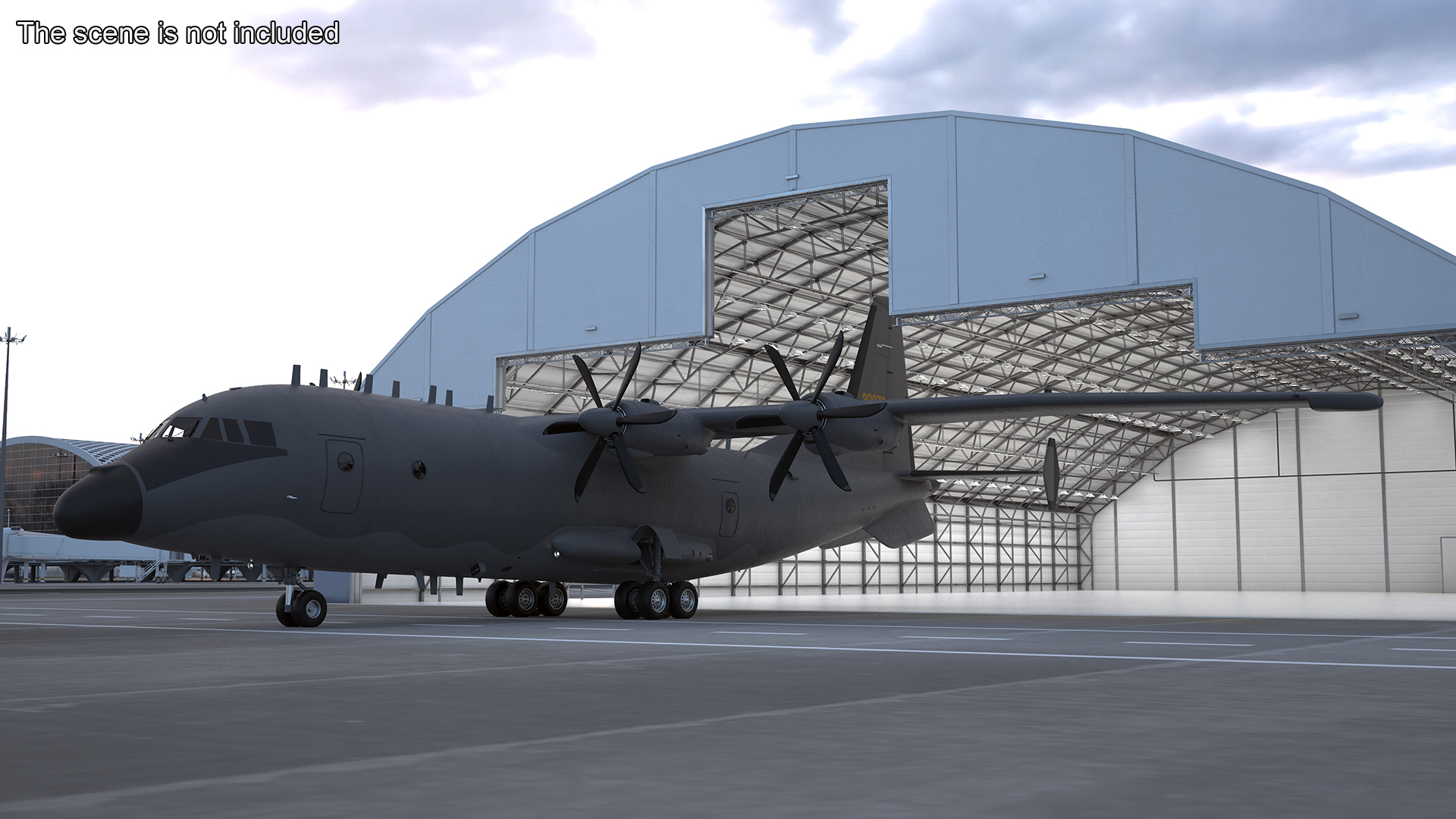 Military Turboprop Transport Aircraft 3D