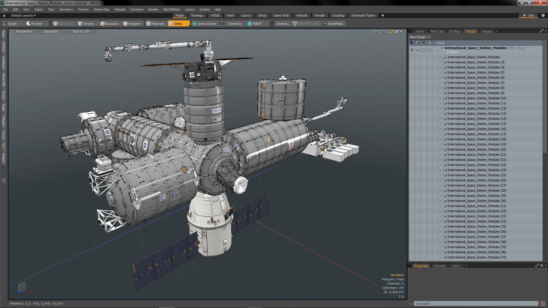 3D model International Space Station Modules
