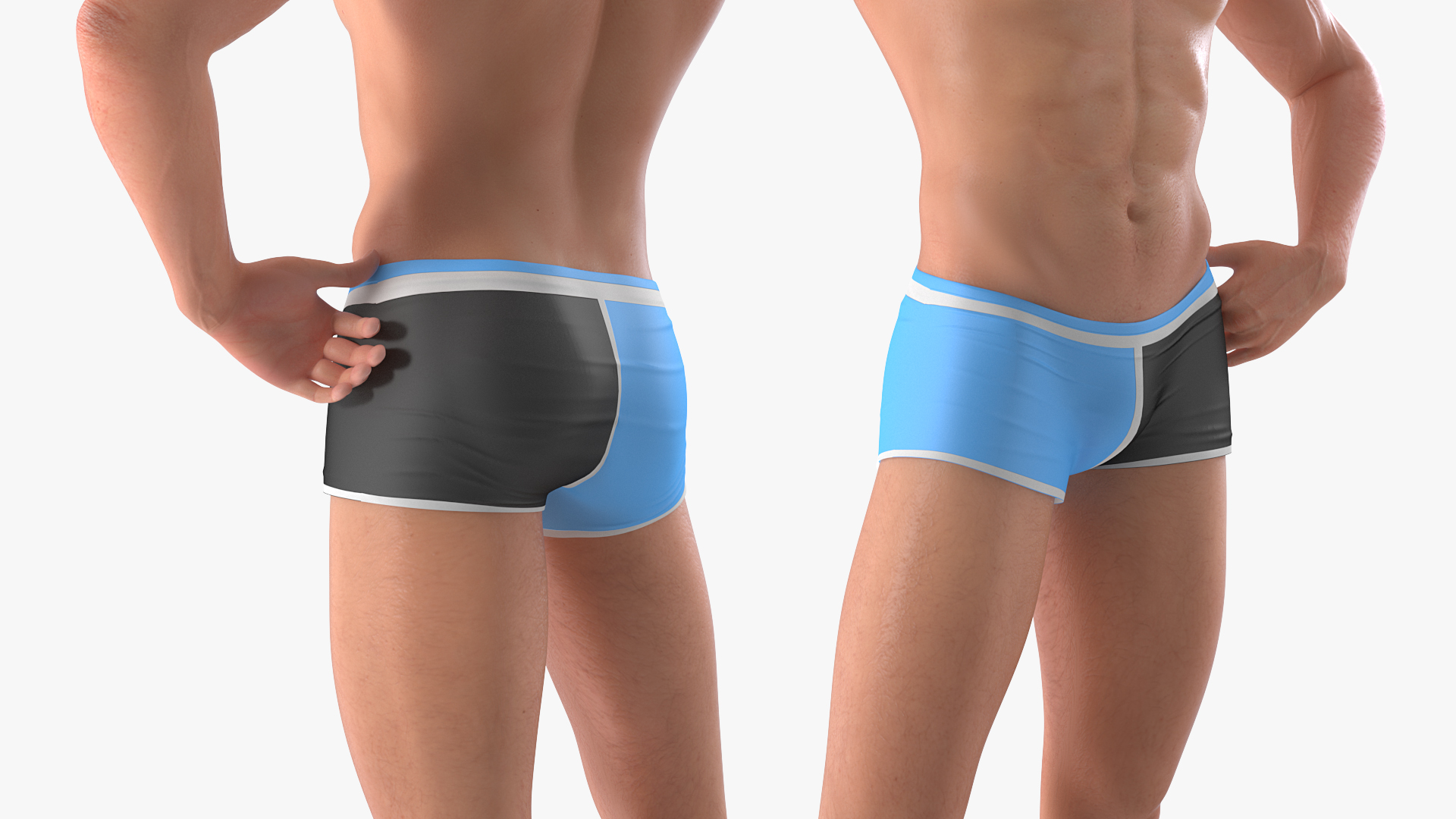 Man in Swimwear Rigged 3D