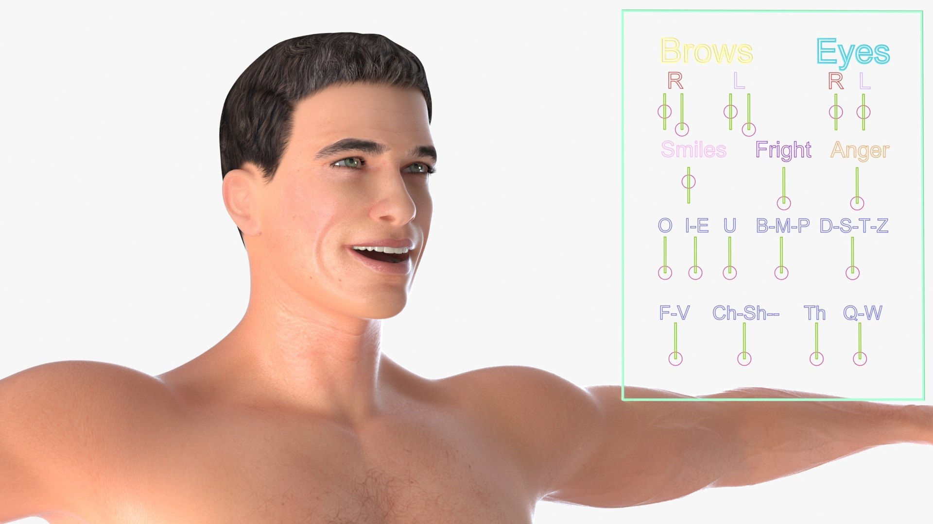 Man in Swimwear Rigged 3D