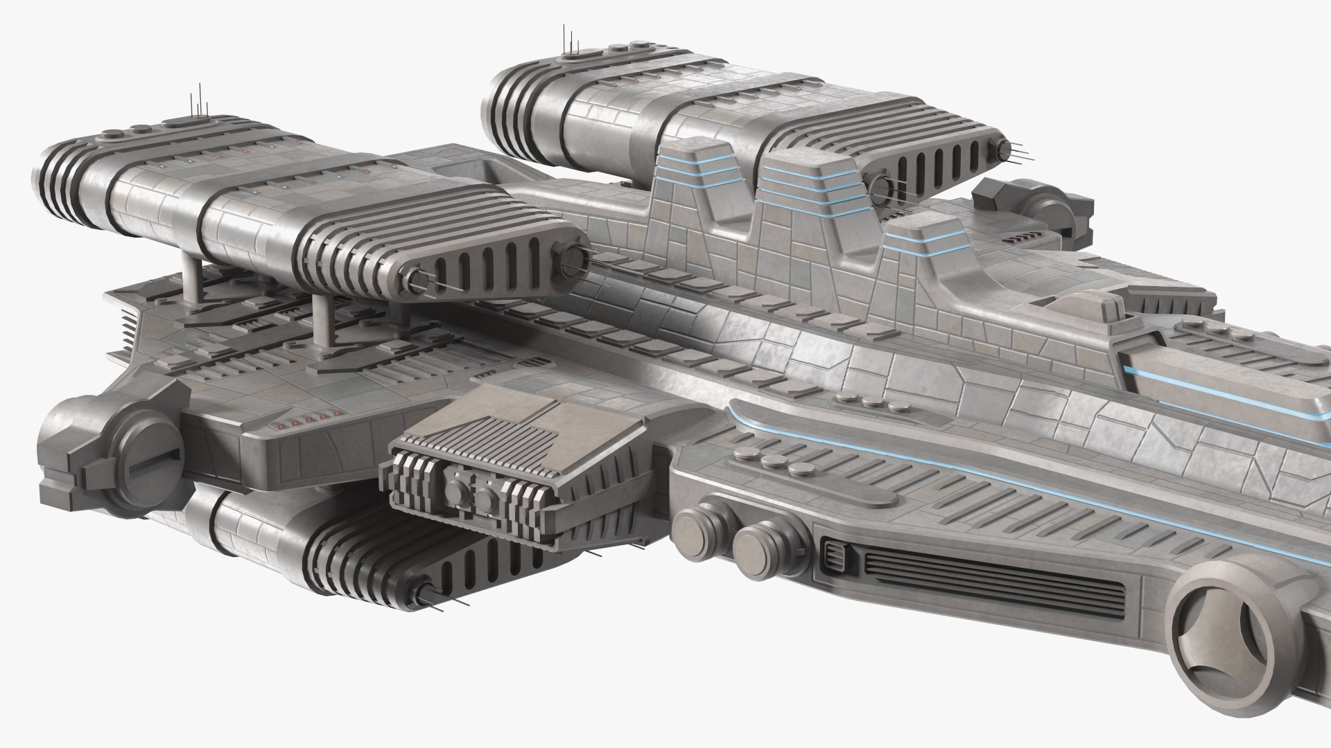 3D Sci fi Interplanetary Spacecraft Light model