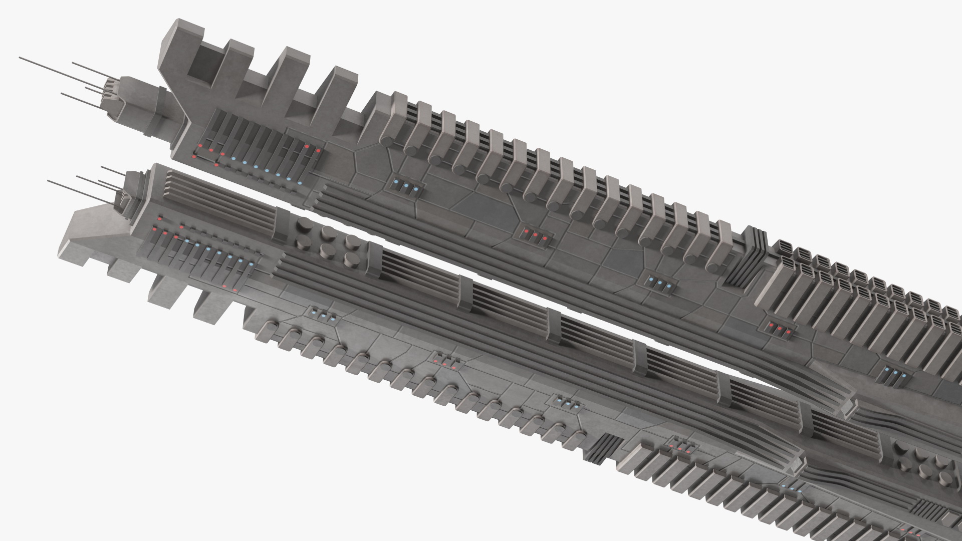 3D Sci fi Interplanetary Spacecraft Light model