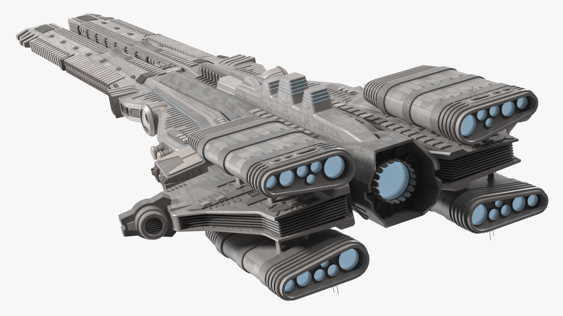 3D Sci fi Interplanetary Spacecraft Light model