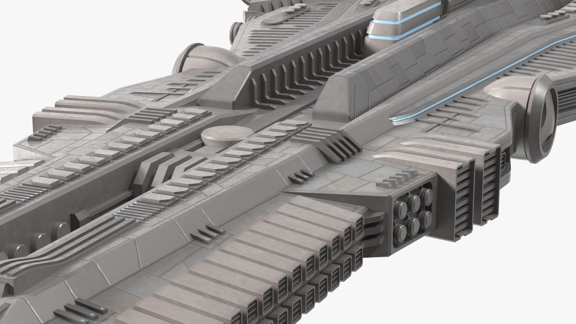 3D Sci fi Interplanetary Spacecraft Light model