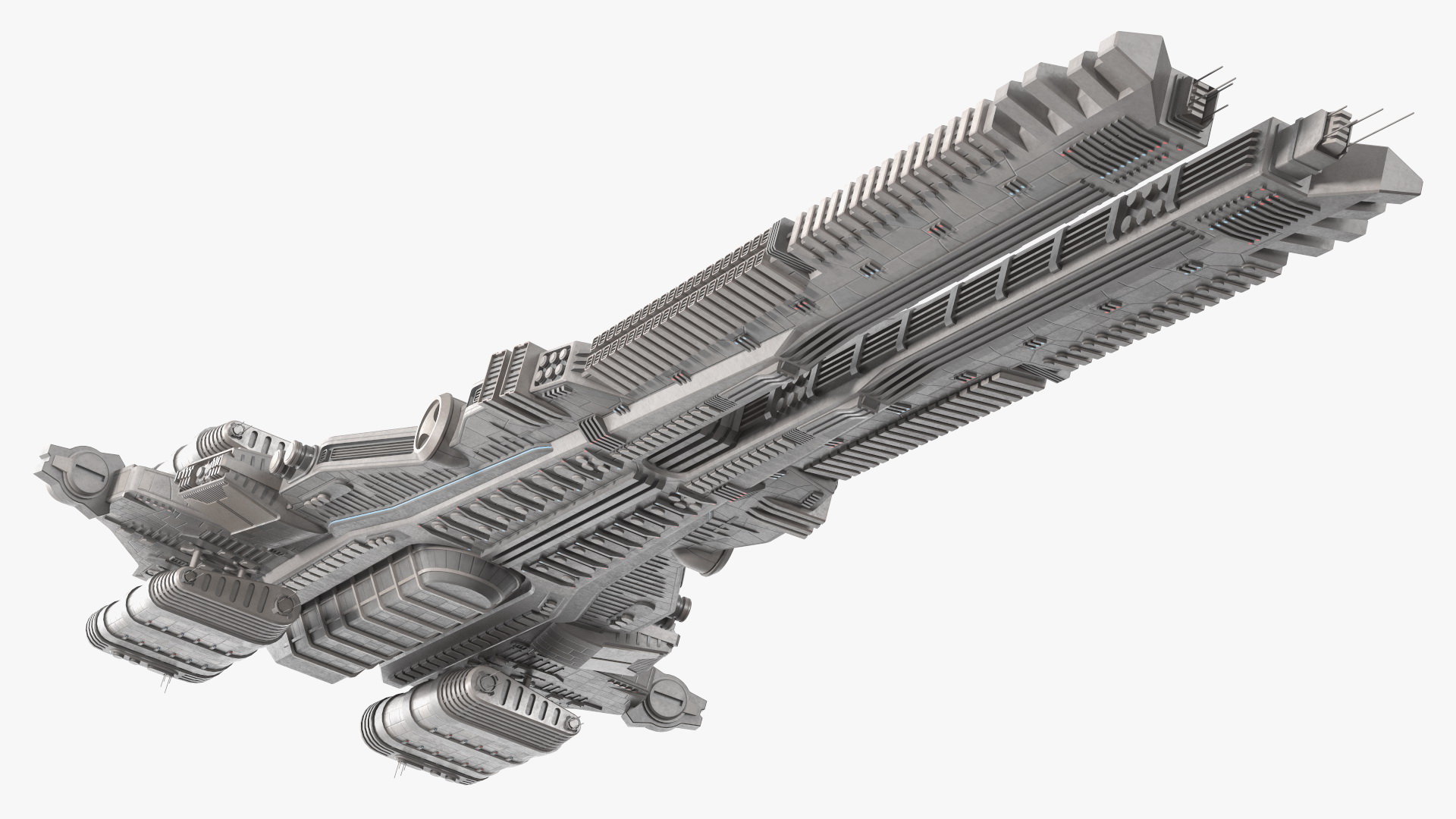 3D Sci fi Interplanetary Spacecraft Light model