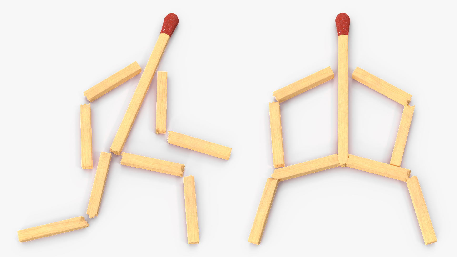 3D model Matchstick Man Rigged for Maya