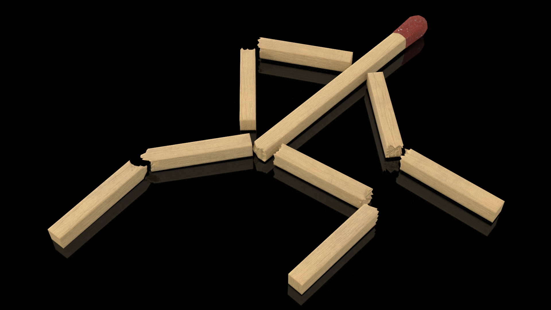 3D model Matchstick Man Rigged for Maya