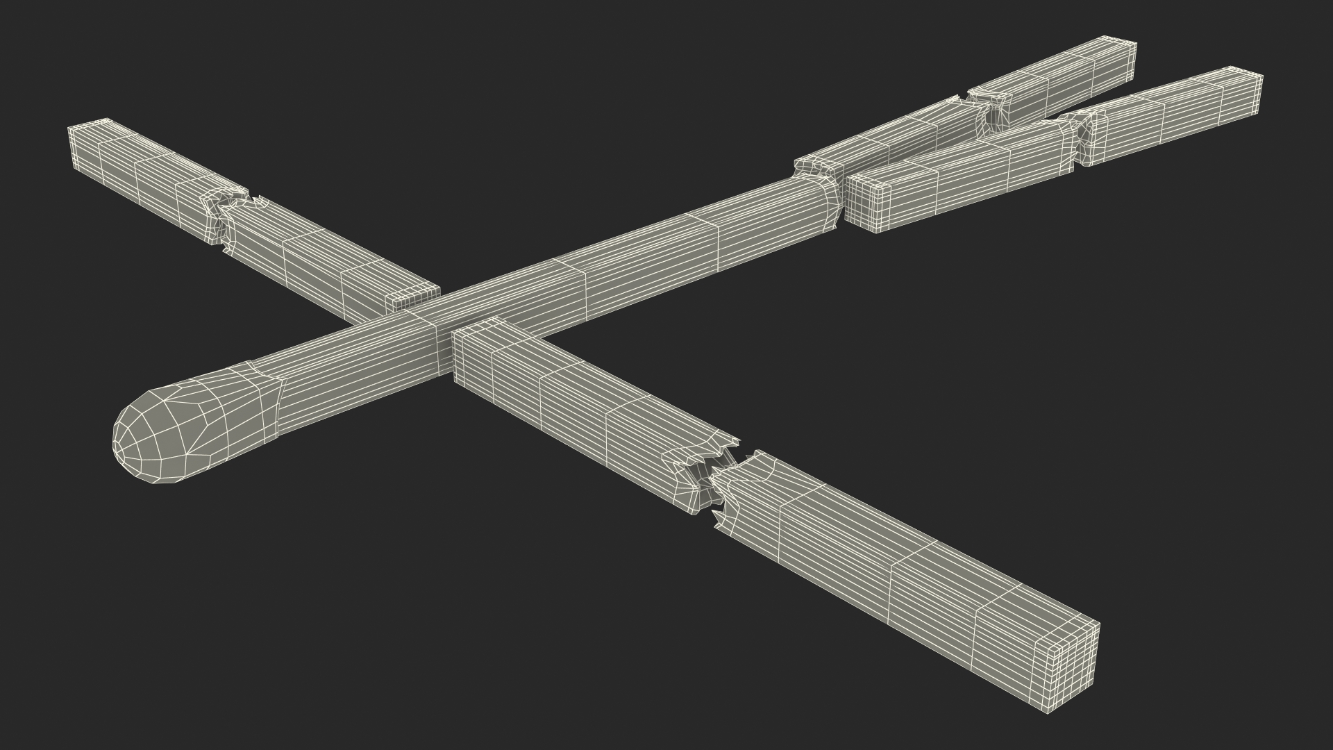 3D model Matchstick Man Rigged for Maya