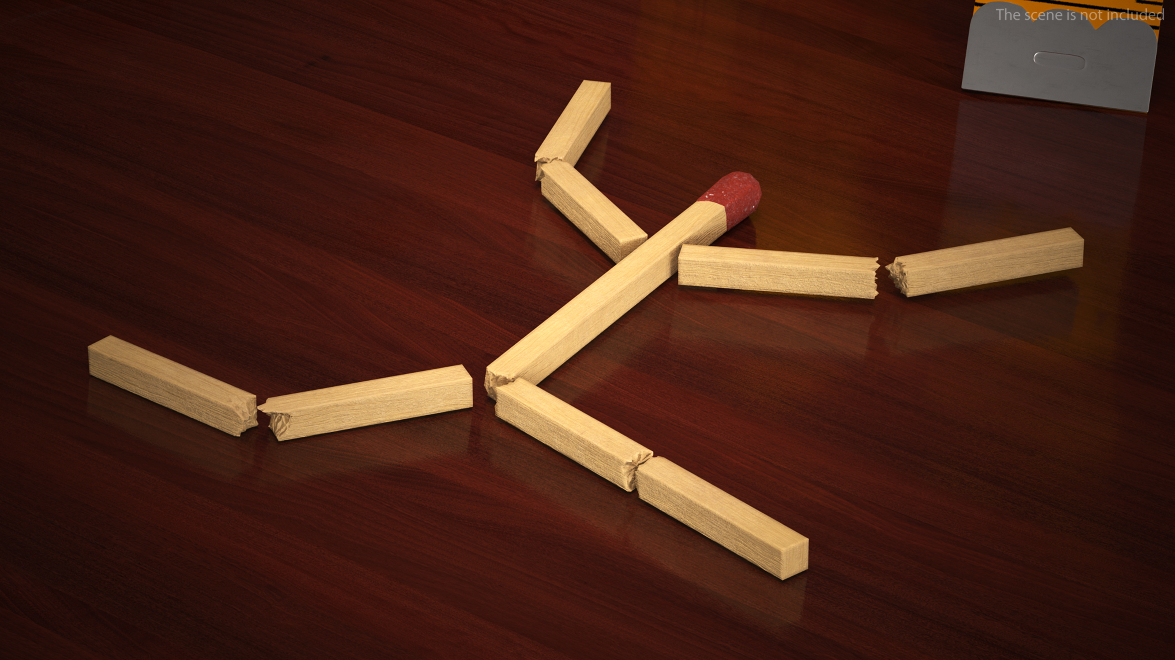 3D model Matchstick Man Rigged for Maya