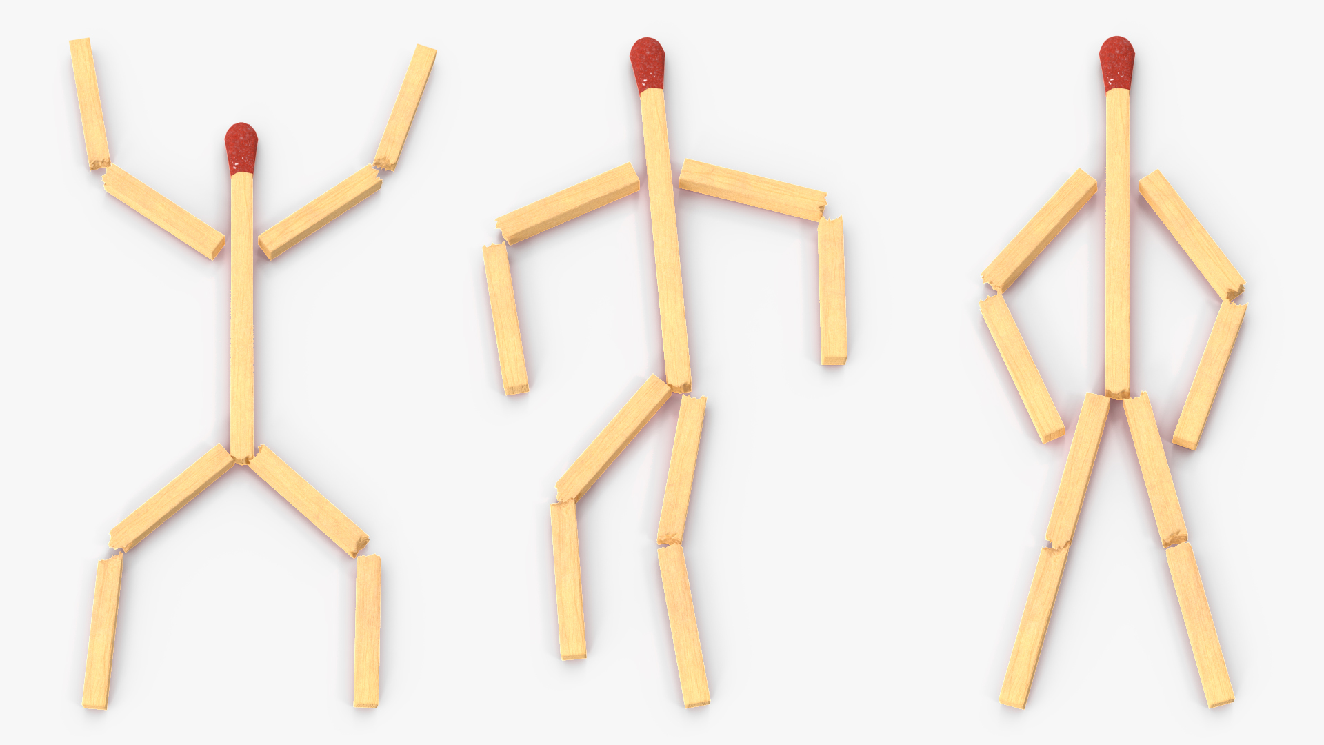 3D model Matchstick Man Rigged for Maya