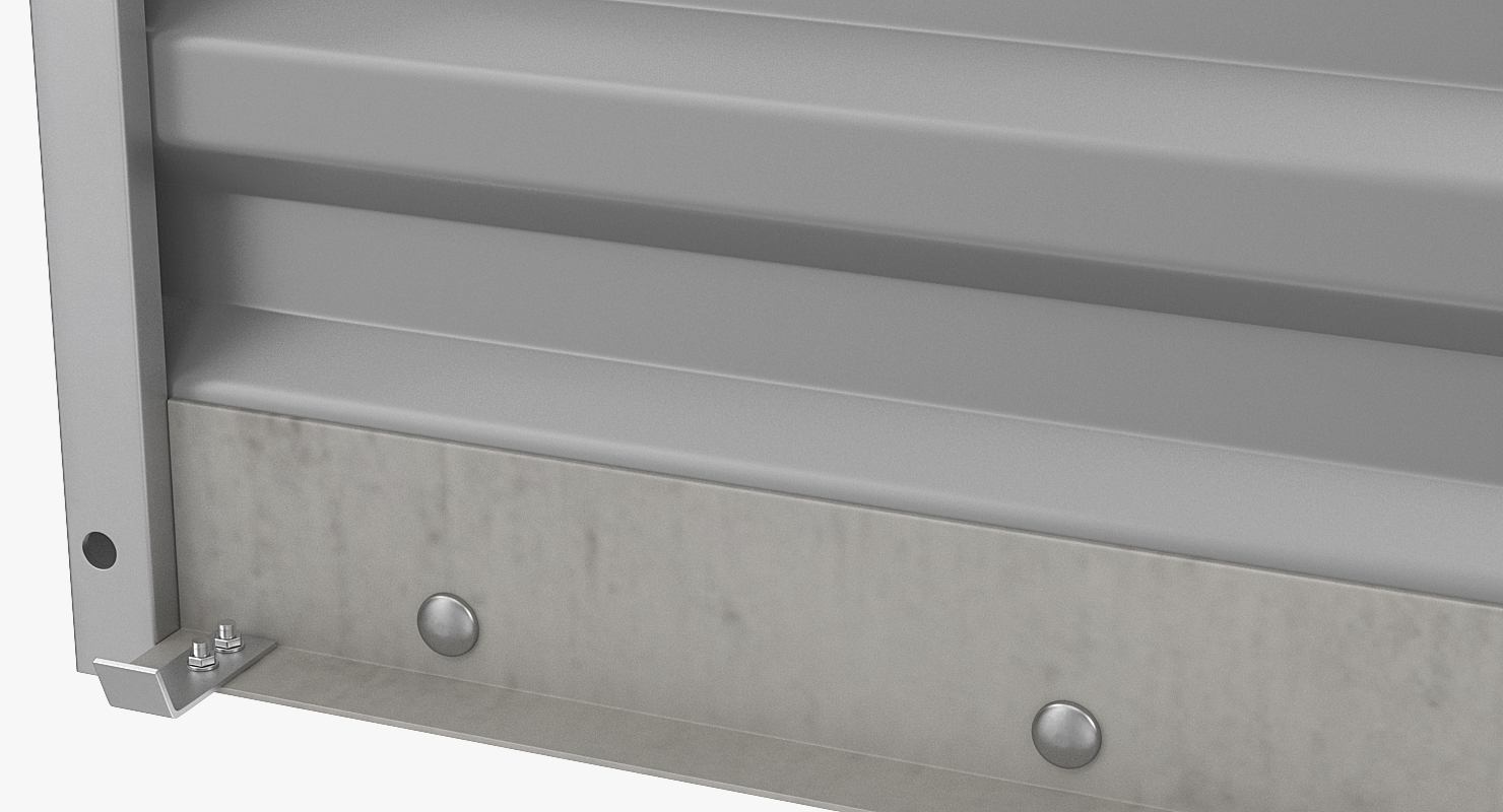 Commercial Rollup Gate Rigged 3D model