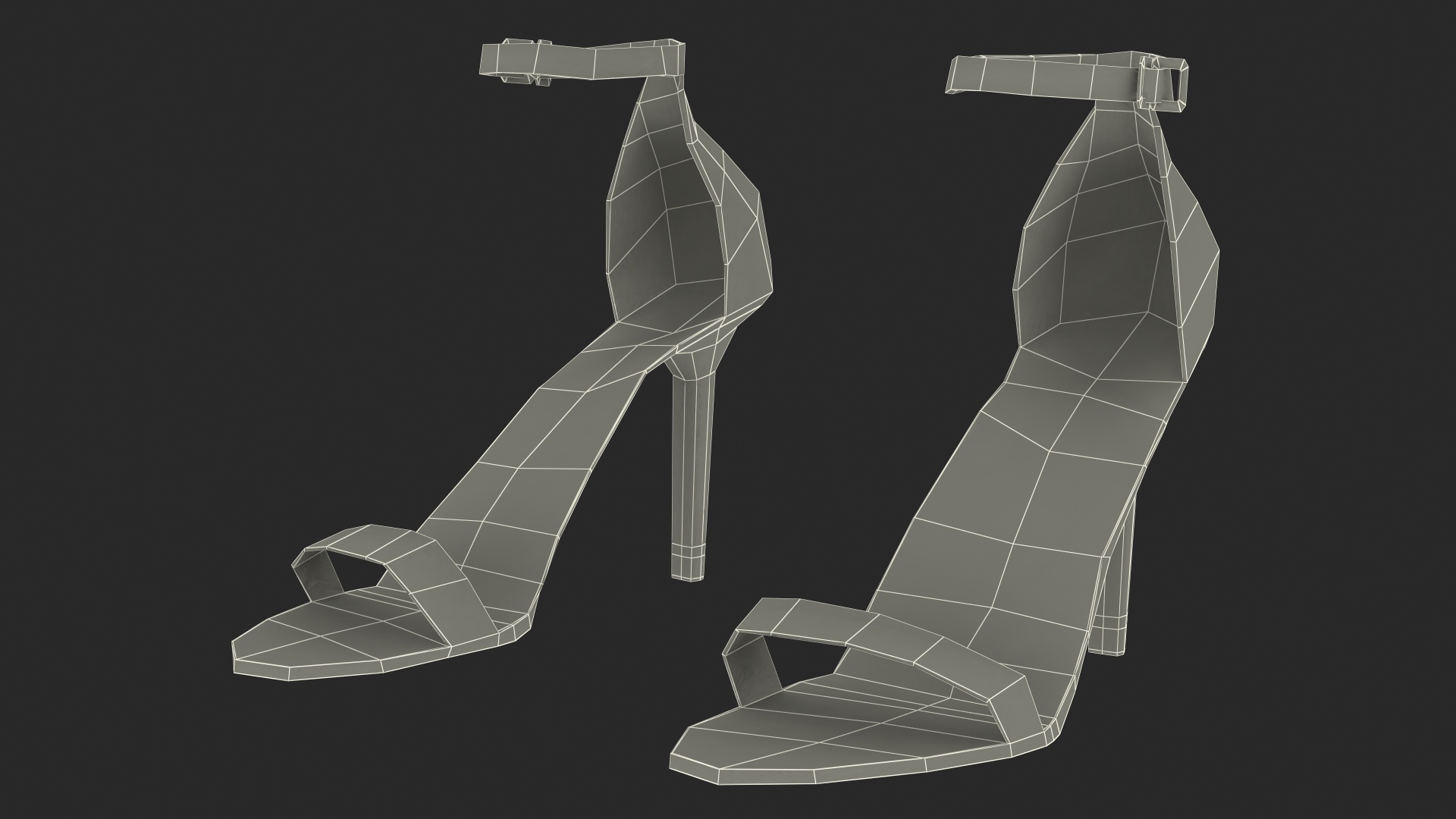 3D Girl Summer Dress with High Heel Shoes model