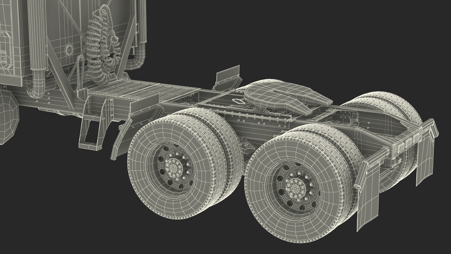 3D Heavy Duty Truck 2025 White Simplified model