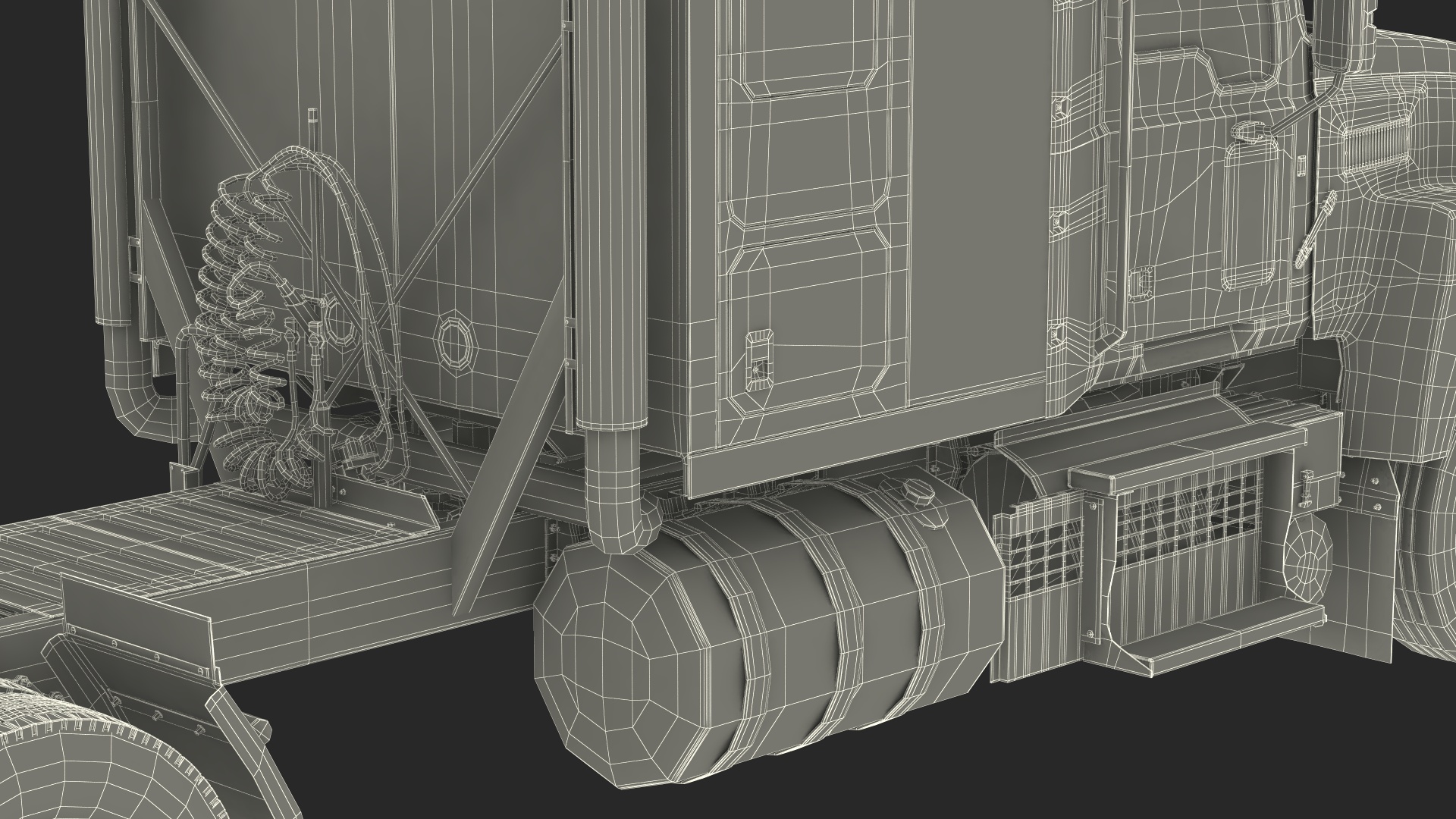 3D Heavy Duty Truck 2025 White Simplified model