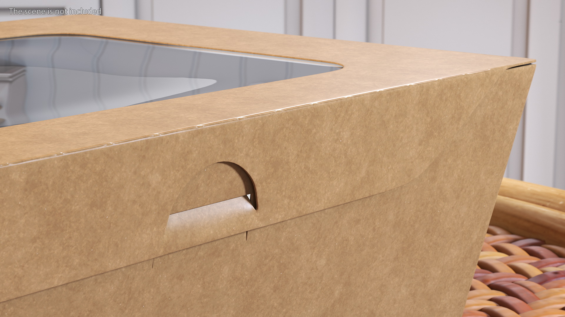 Kraft Salad Box with Clear Window Set 3D
