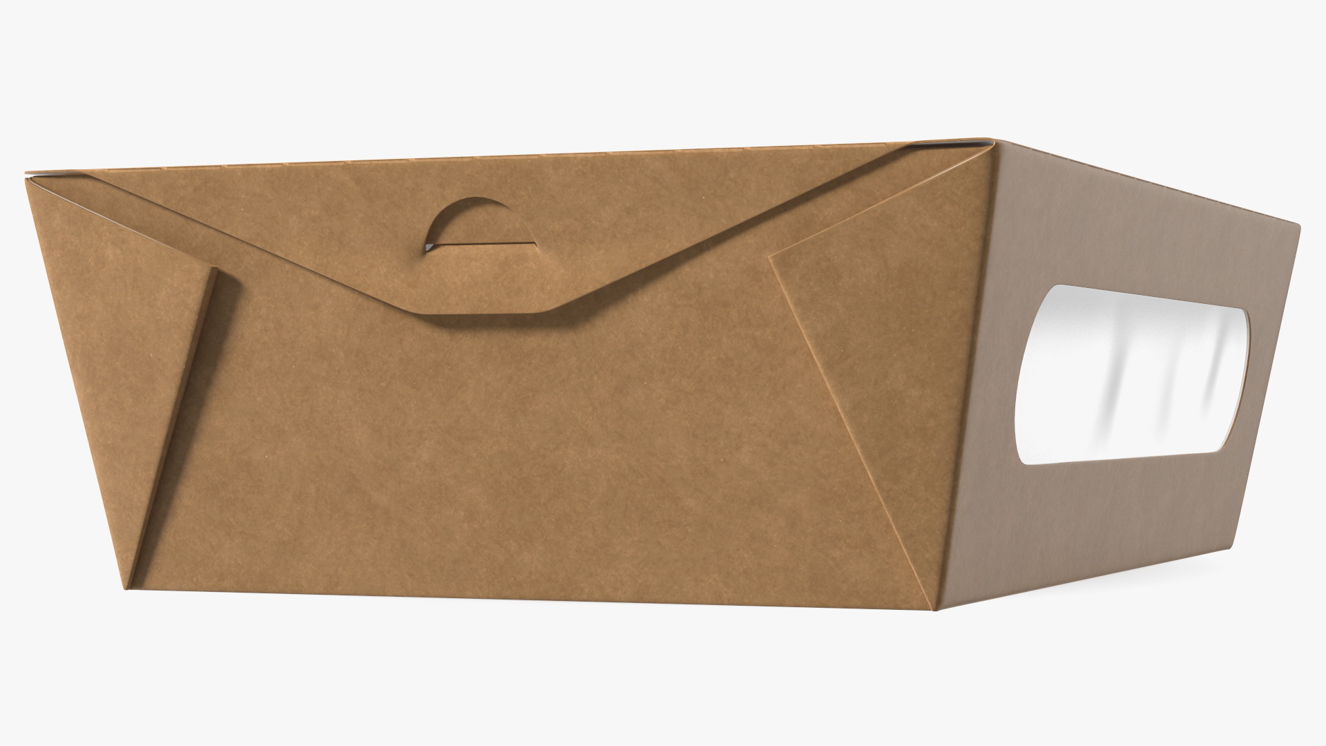Kraft Salad Box with Clear Window Set 3D