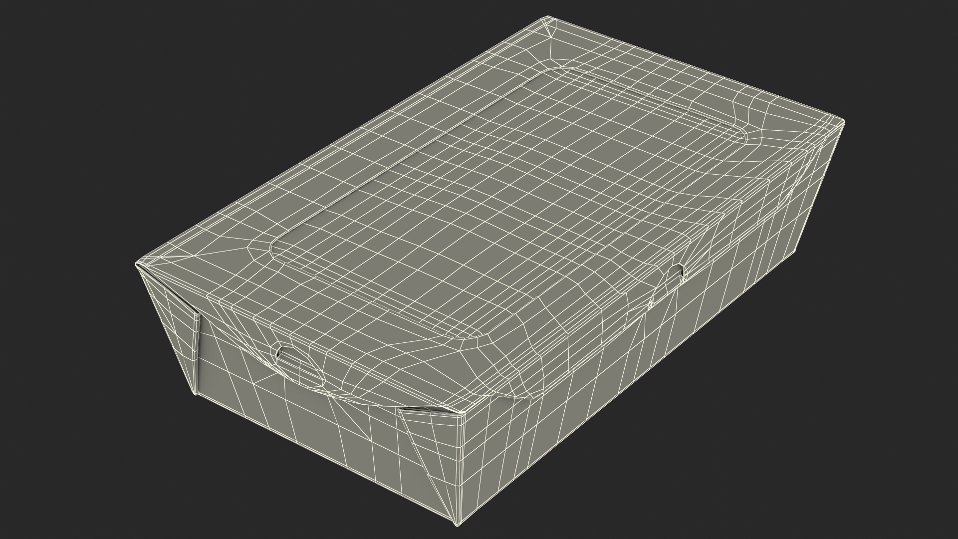 Kraft Salad Box with Clear Window Set 3D