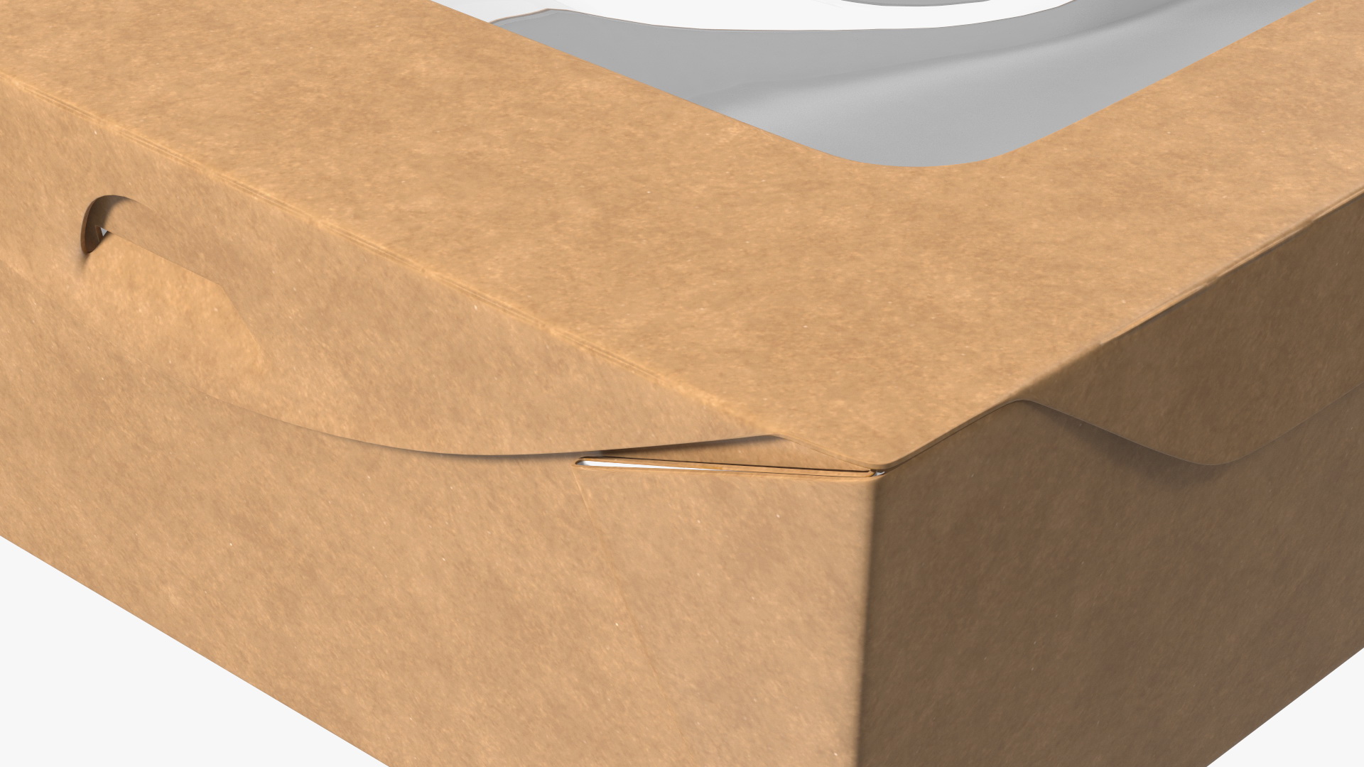 Kraft Salad Box with Clear Window Set 3D