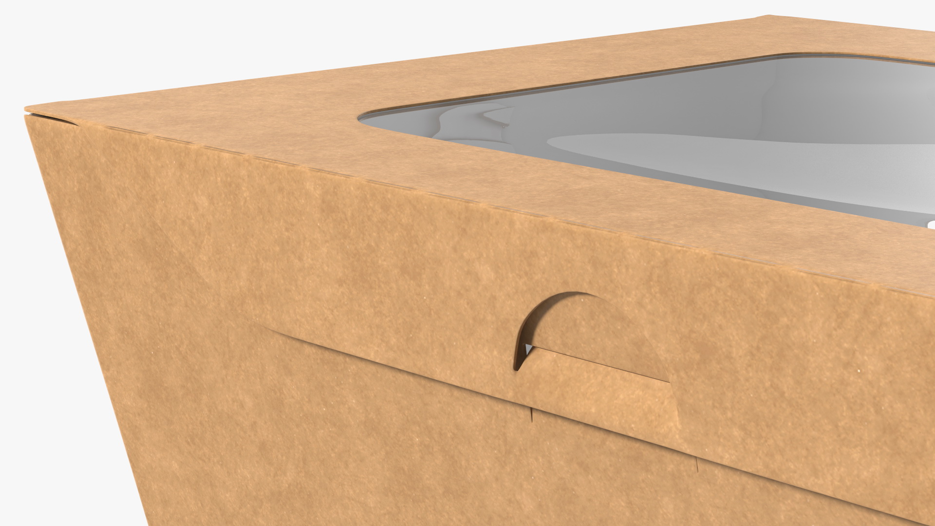 Kraft Salad Box with Clear Window Set 3D