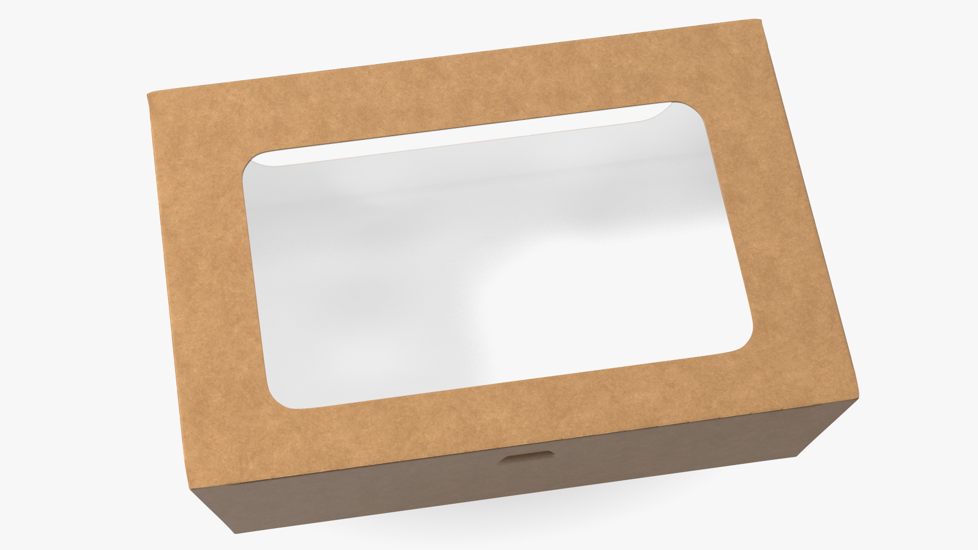 Kraft Salad Box with Clear Window Set 3D