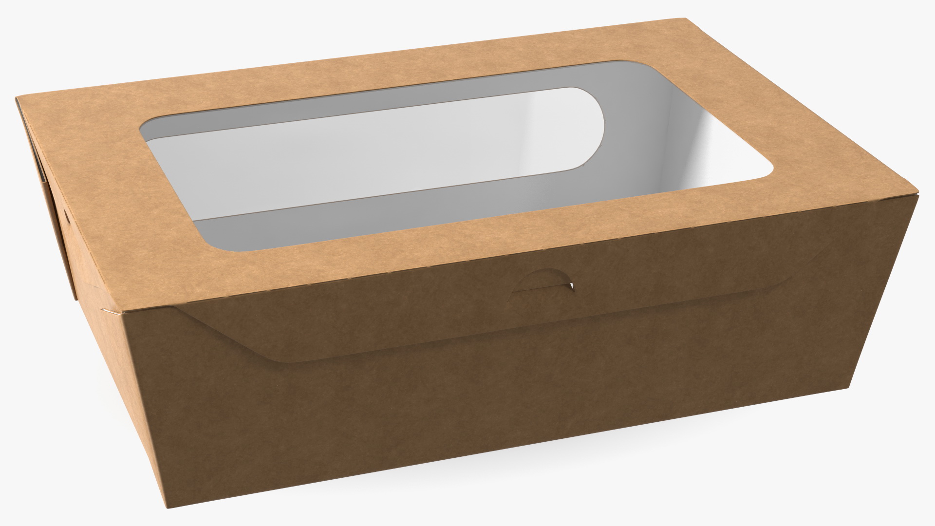 Kraft Salad Box with Clear Window Set 3D