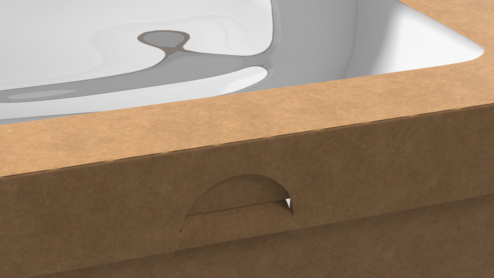 Kraft Salad Box with Clear Window Set 3D