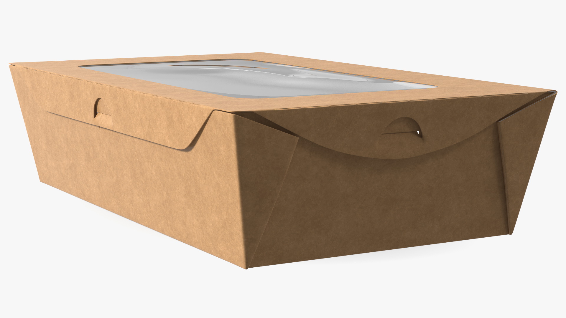 Kraft Salad Box with Clear Window Set 3D