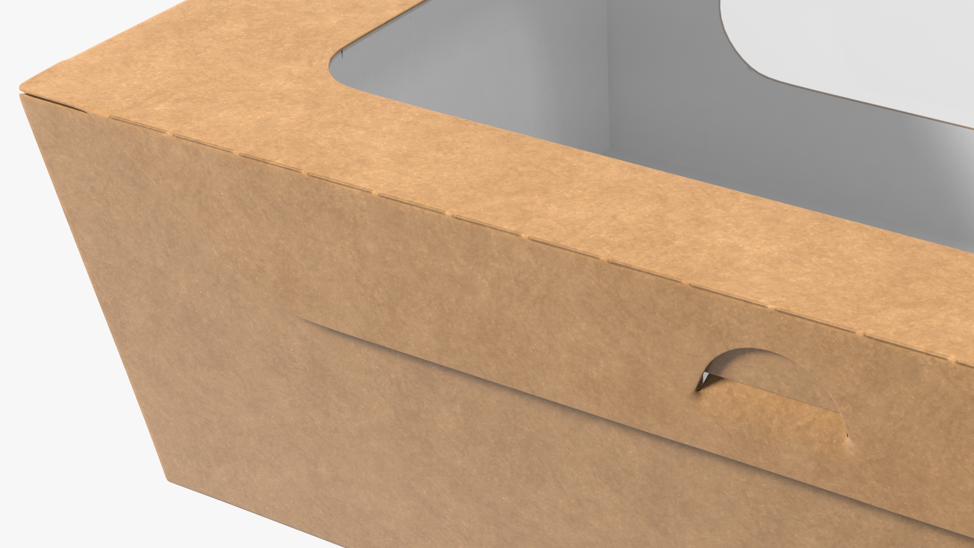 Kraft Salad Box with Clear Window Set 3D