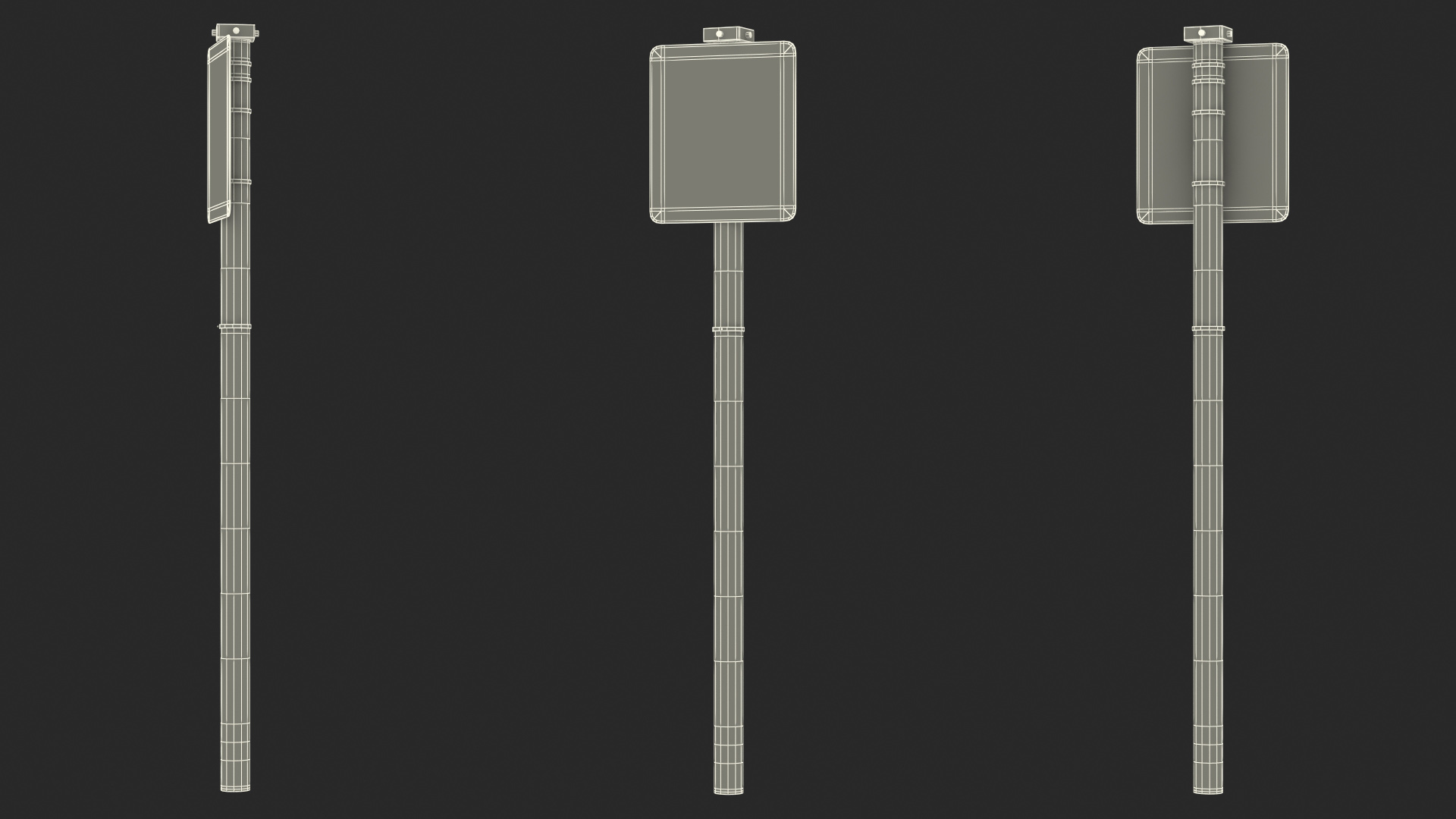 Red Light Camera Warning Sign 3D model