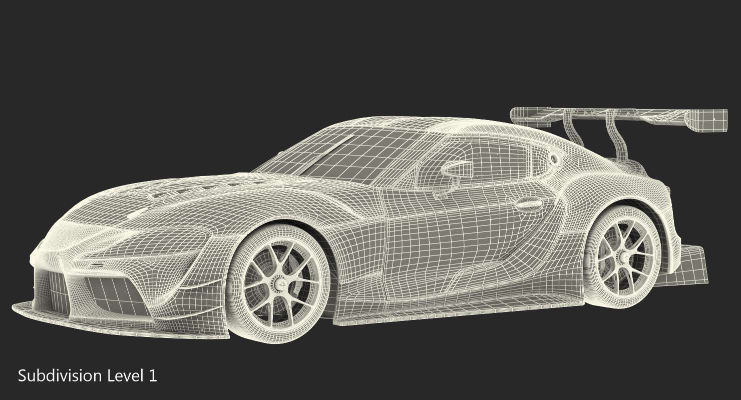 Toyota Supra GR Racing Concept Rigged 3D