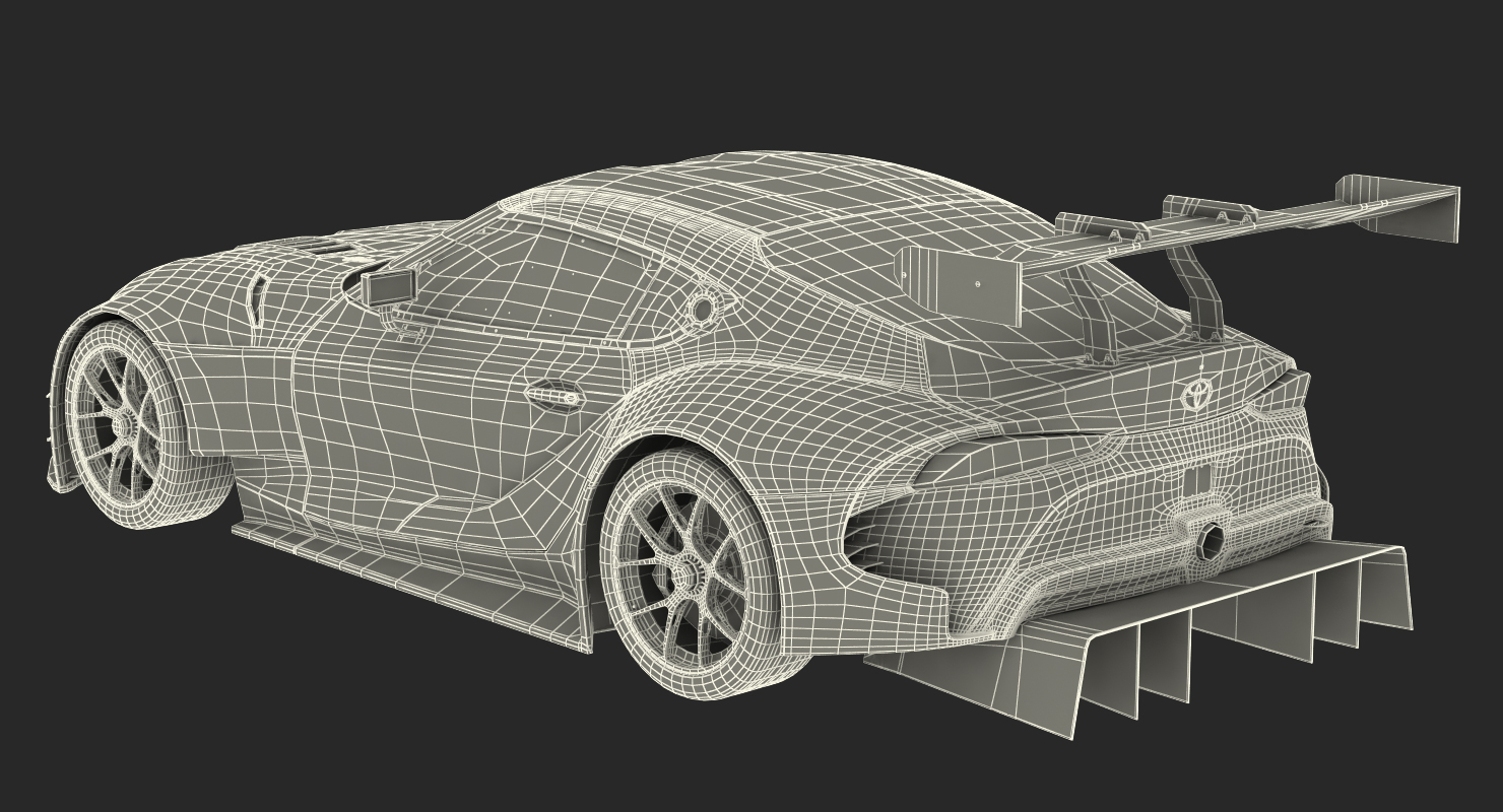 Toyota Supra GR Racing Concept Rigged 3D