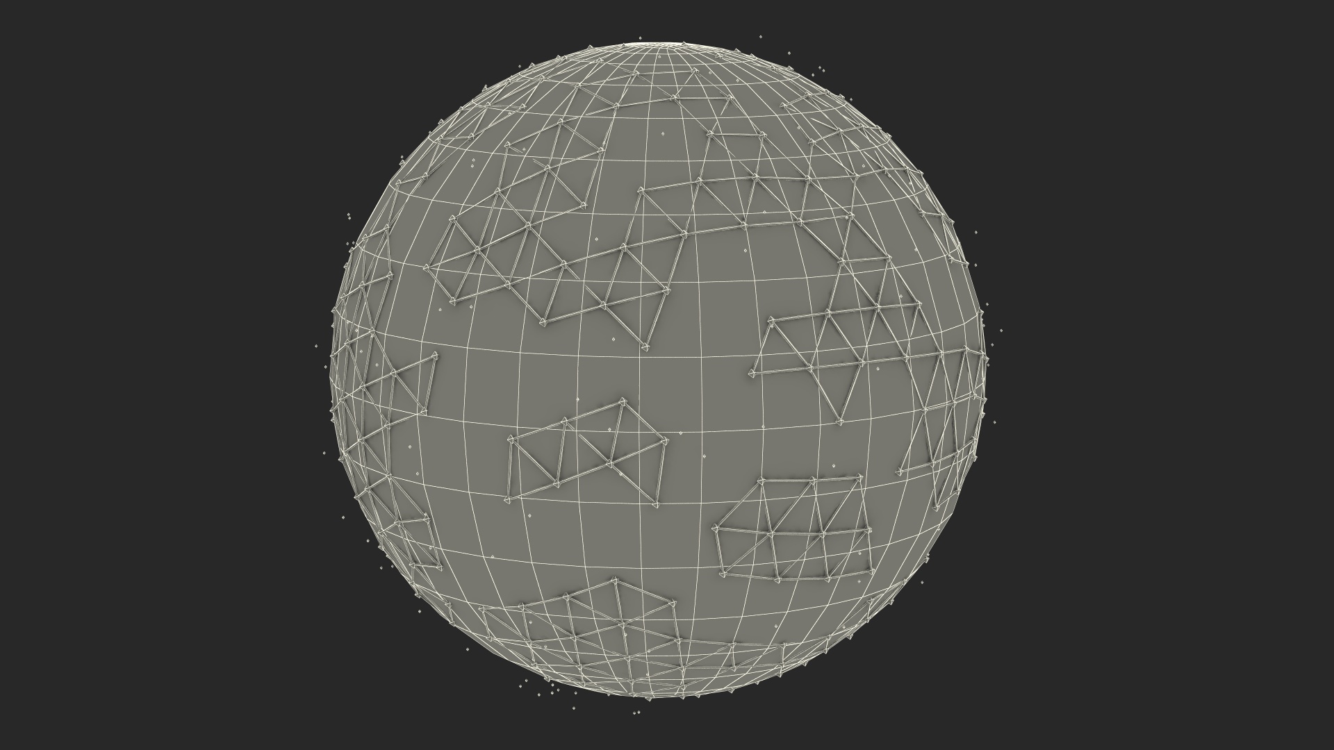 3D Futuristic Globe Hologram Green