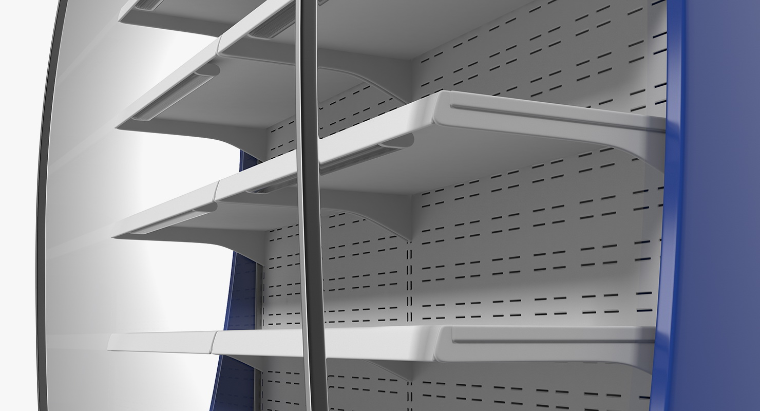 Wall Site Multideck Refrigerator 3D