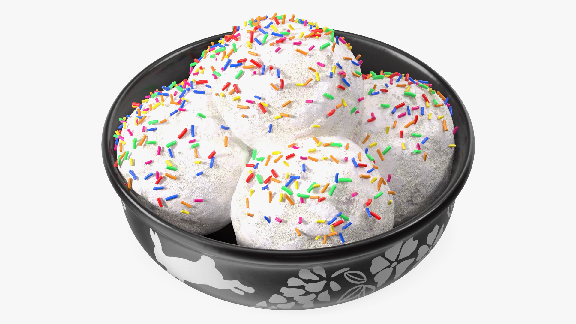 3D model White Ice Cream on Ceramic Pot
