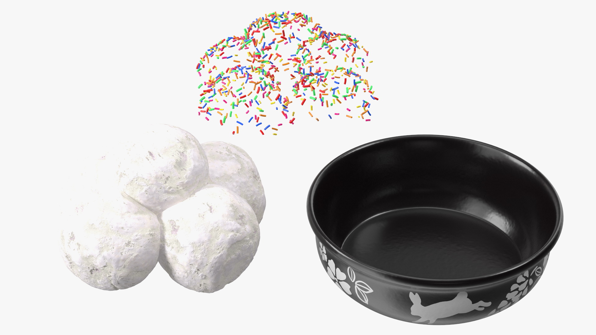 3D model White Ice Cream on Ceramic Pot